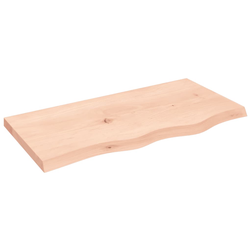 vidaXL Piano Bagno 80x40x(2-4) cm in Legno Massello Non Trattato