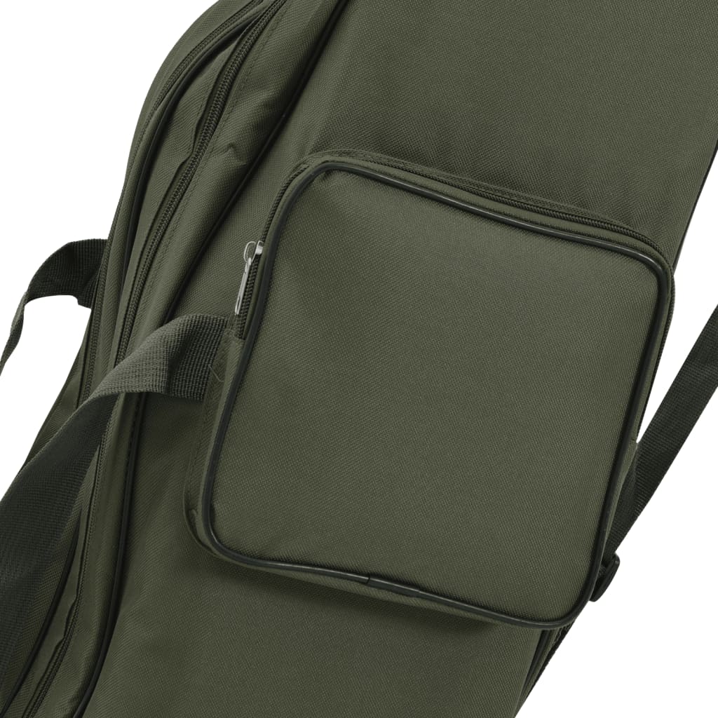 vidaXL Borsa per Canna da Pesca Verde 160 cm in Tessuto Oxford