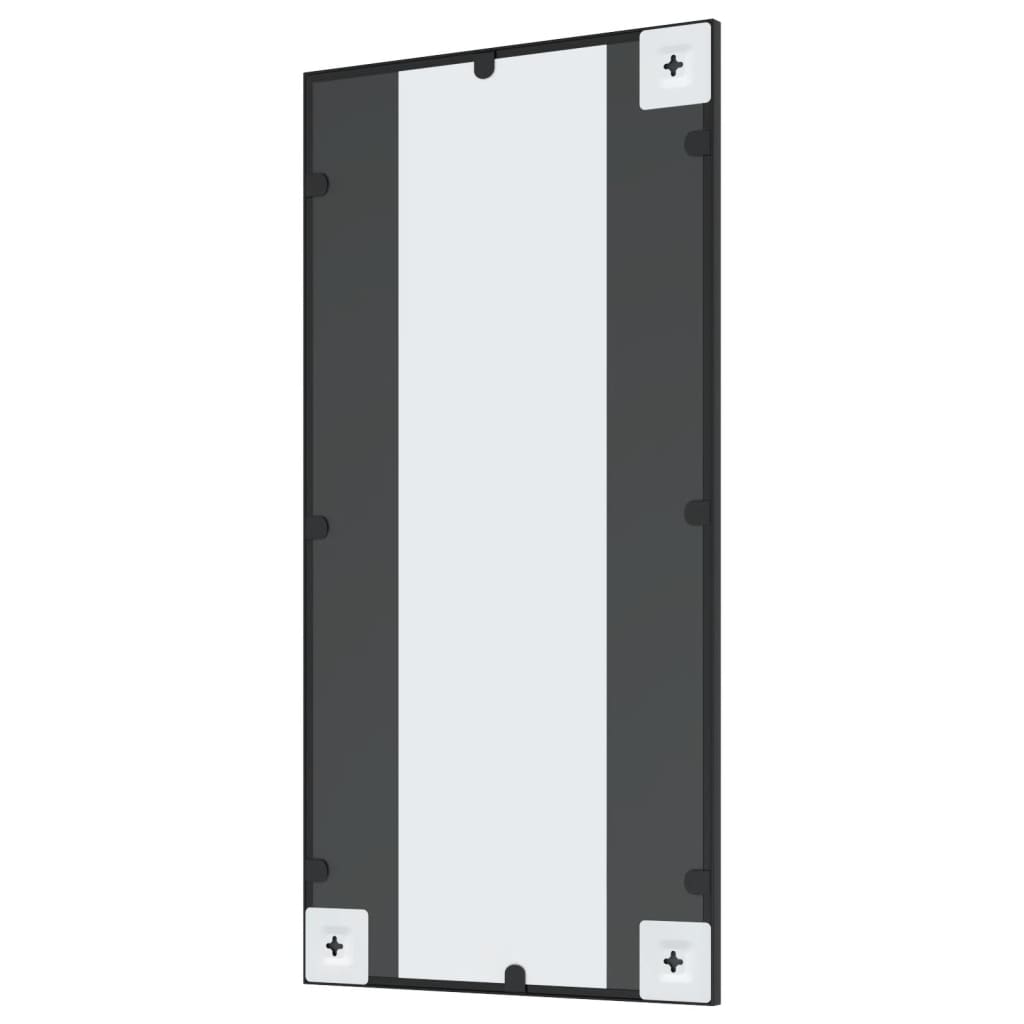 vidaXL Specchio da Parete Nero 40x80 cm Rettangolare in Ferro