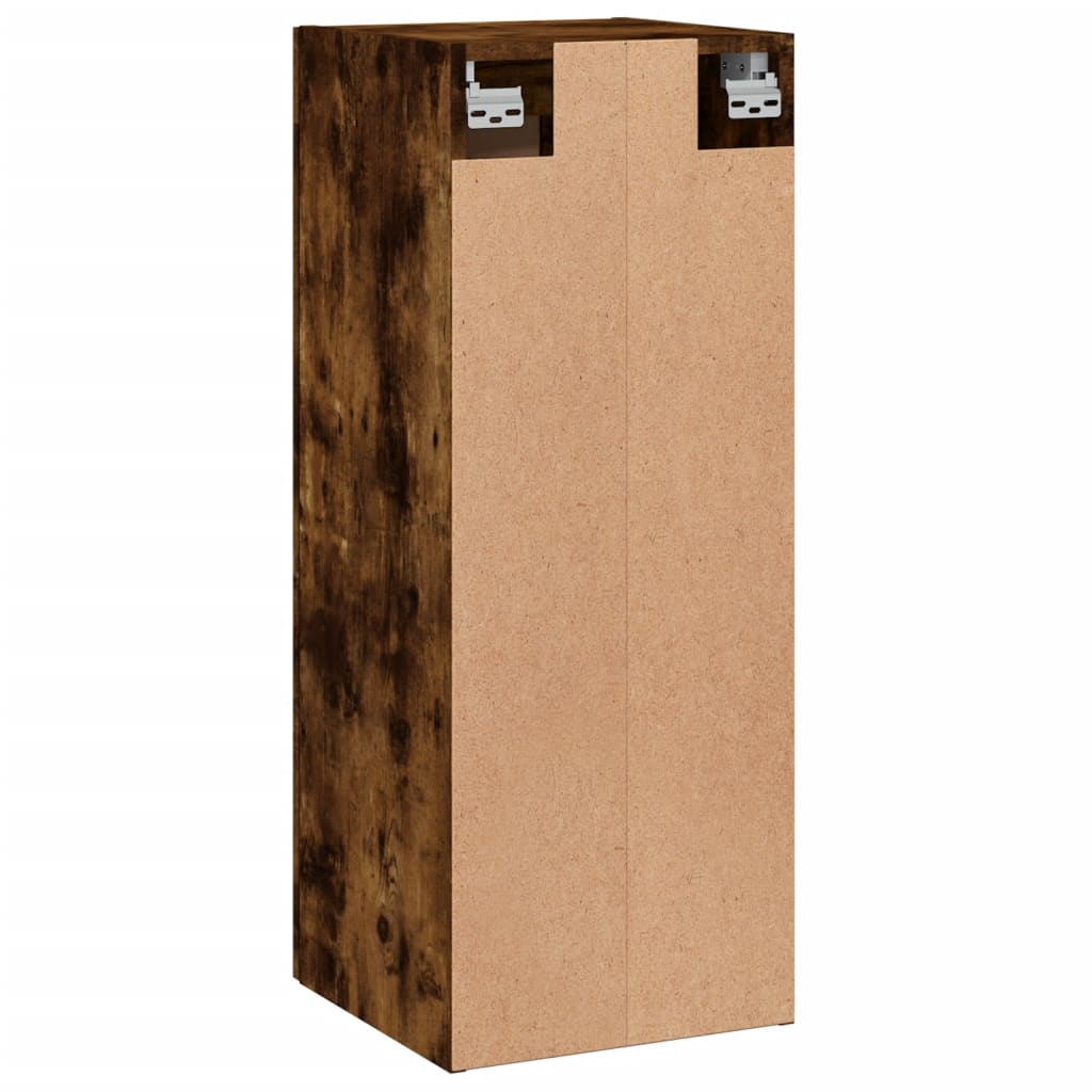 vidaXL Mobile a Parete Rovere Fumo 34,5x34x90 cm in Legno Multistrato