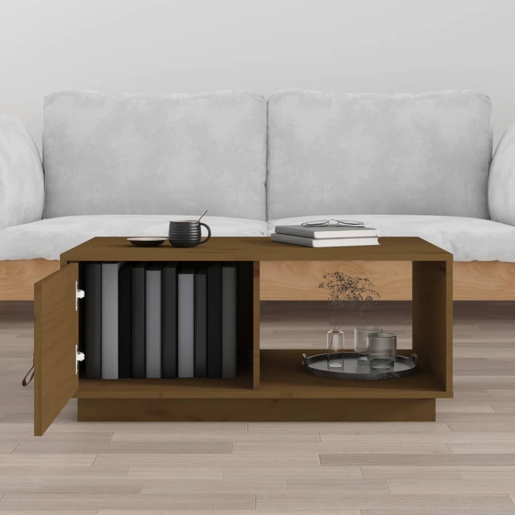 vidaXL Tavolino da Salotto ambra 80x50x35,5 cm Legno Massello di Pino