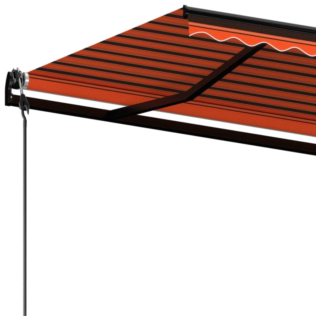 vidaXL Tenda da Sole Retrattile Automatica 600x350 cm Arancio Marrone