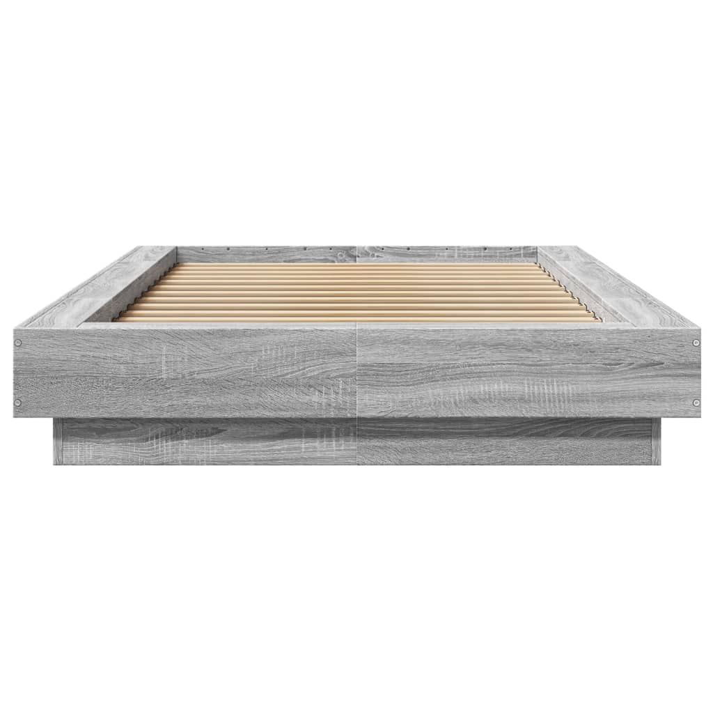 vidaXL Giroletto con Luci LED Grigio Sonoma 90x200cm Legno Multistrato