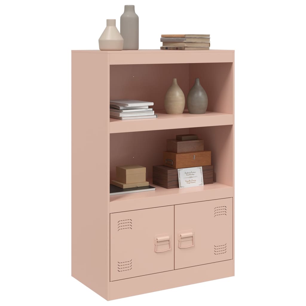 vidaXL Credenza Rosa 67x39x107 cm in Acciaio