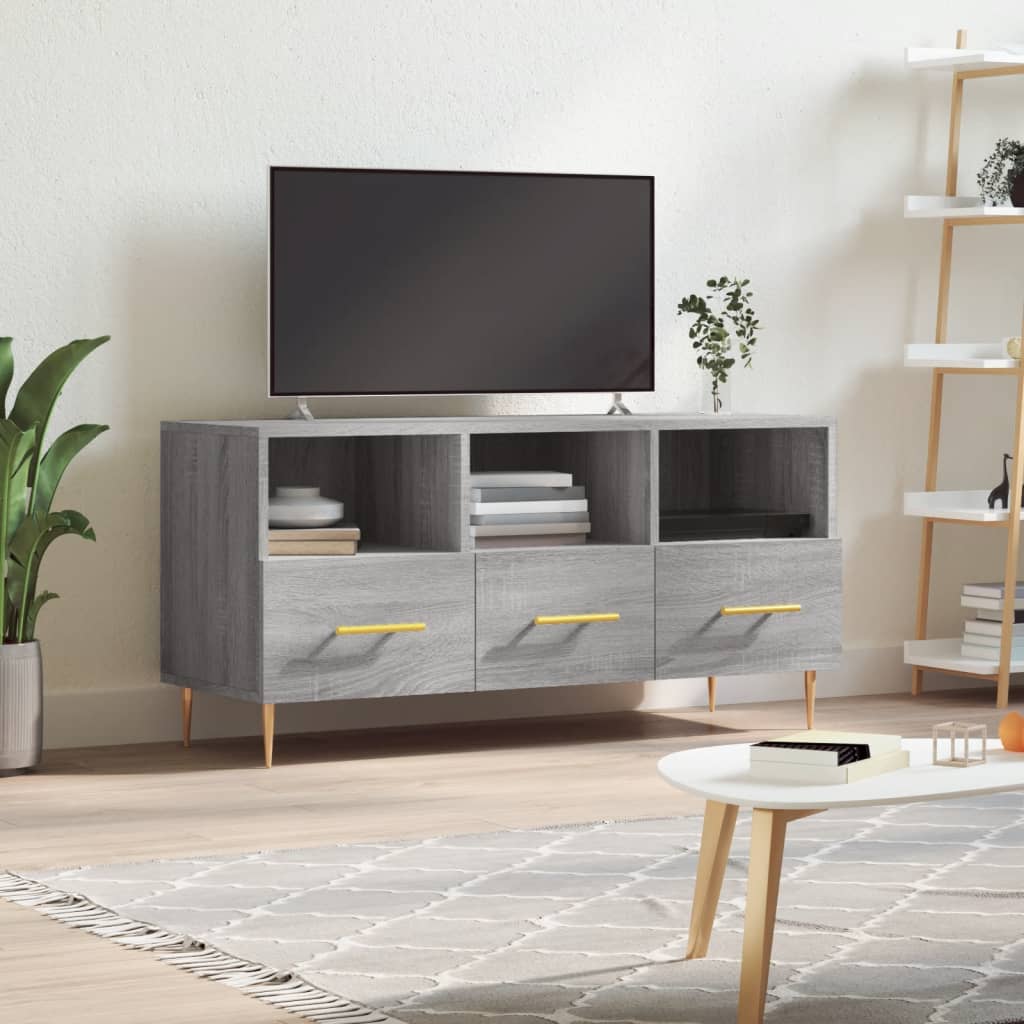 vidaXL Mobile TV Grigio Sonoma 102x36x50 cm in Legno Multistrato