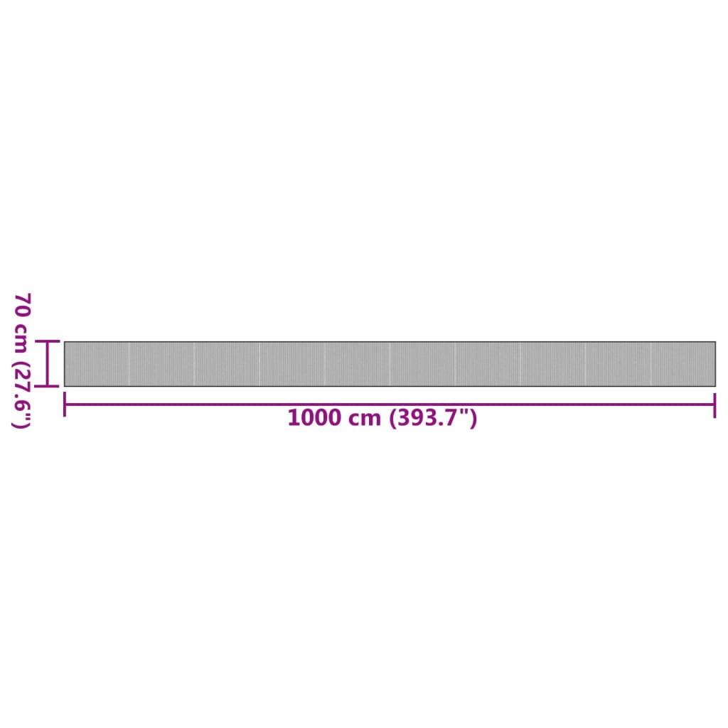 vidaXL Tappeto Rettangolare Naturale Chiaro 70x1000 cm in Bambù