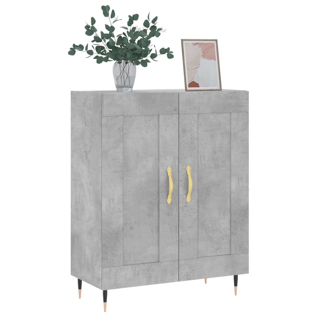 vidaXL Credenza Grigio Cemento 69,5x34x90 cm in Legno Multistrato