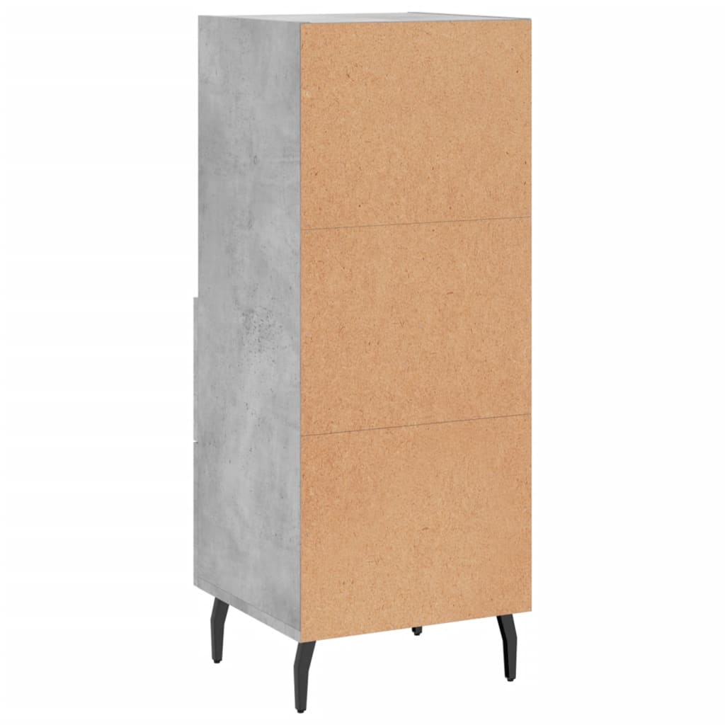 vidaXL Credenza Grigio Cemento 34,5x34x90 cm in Legno Multistrato