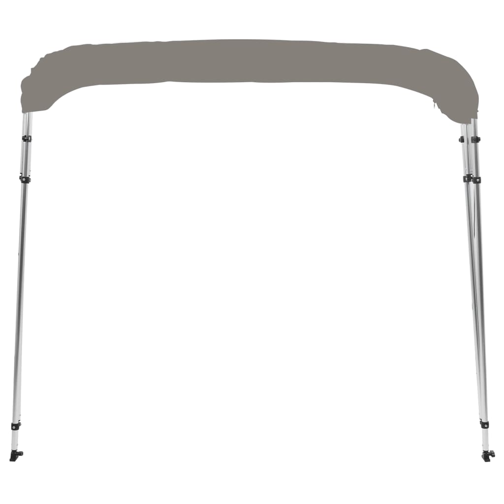 vidaXL Bimini di Prua con Tendalino 4 Archi Grigio 243x244x137 cm