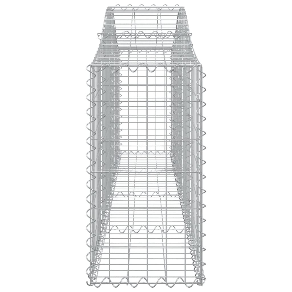 vidaXL Cesto Gabbione ad Arco 200x30x60/80 cm Ferro Zincato