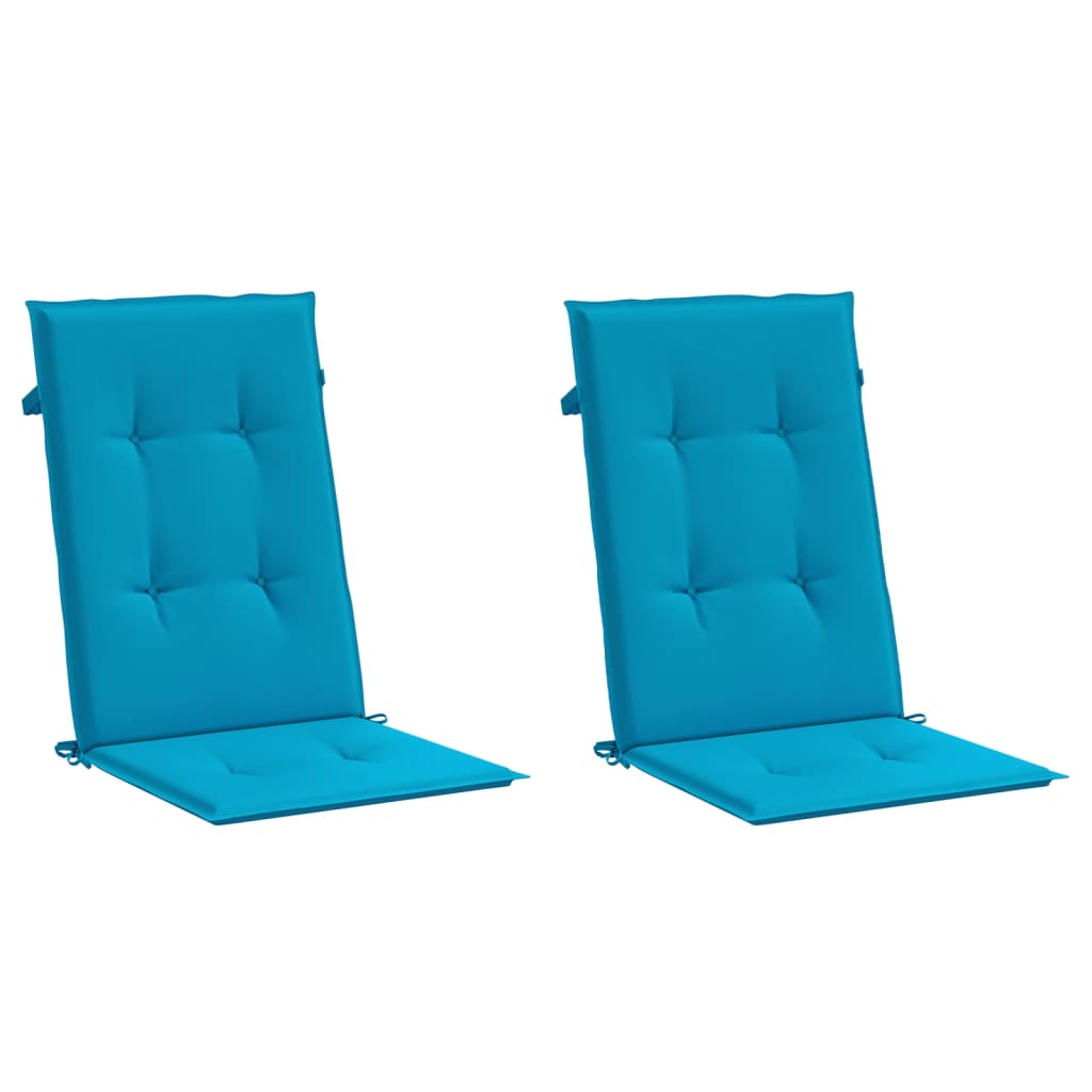 vidaXL Cuscini per Sedie 2 pz Blu 120x50x3 cm in Tessuto