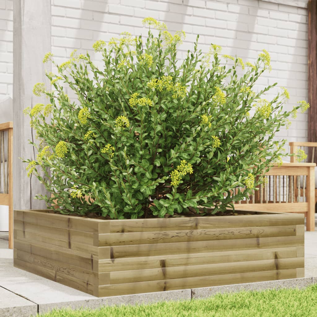 vidaXL Fioriera da Giardino 80x80x23 cm in Legno di Pino Impregnato