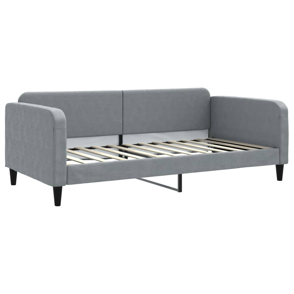 vidaXL Divano Letto Estraibile Cassetti Grigio Chiaro 100x200 Tessuto