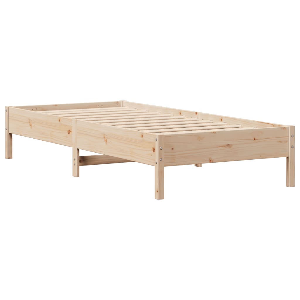 vidaXL Letto Libreria senza Materasso 90x190 cm Legno Massello Pino