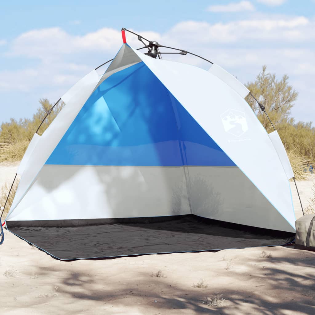 vidaXL Tenda da Spiaggia Azzurro Rilascio Rapido Impermeabile