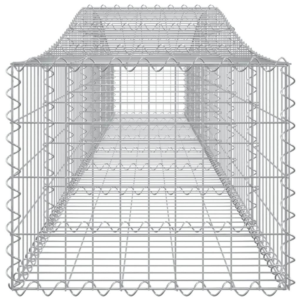 vidaXL Cesti Gabbioni ad Arco 2 pz 400x50x40/60 cm Ferro Zincato