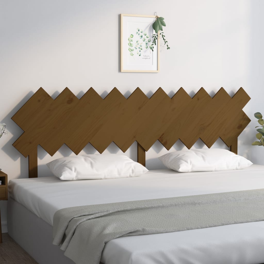 vidaXL Testiera per Letto Ambra 196x3x80,5cm in Legno Massello di Pino