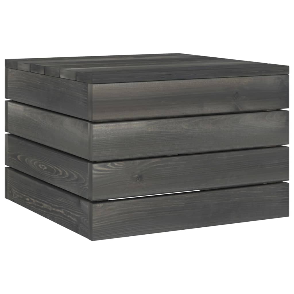 vidaXL Set Divani da Giardino su Pallet 6 pz Legno Pino Grigio Scuro