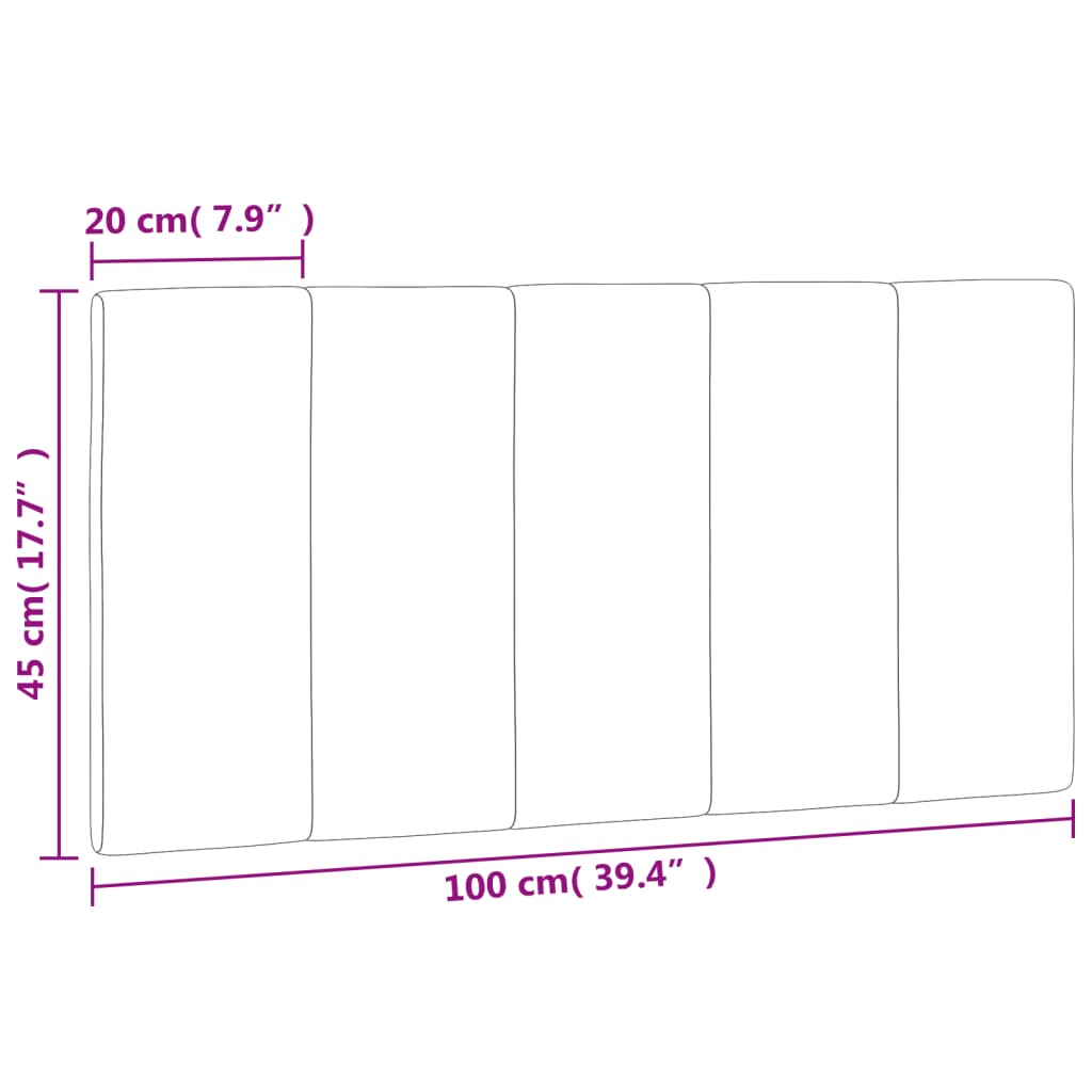 vidaXL Cuscino Testiera Grigio Scuro 100 cm in Velluto