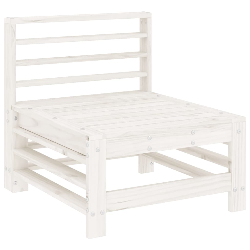 vidaXL Set Salotto da Giardino 5 pz Bianco in Legno Massello di Pino