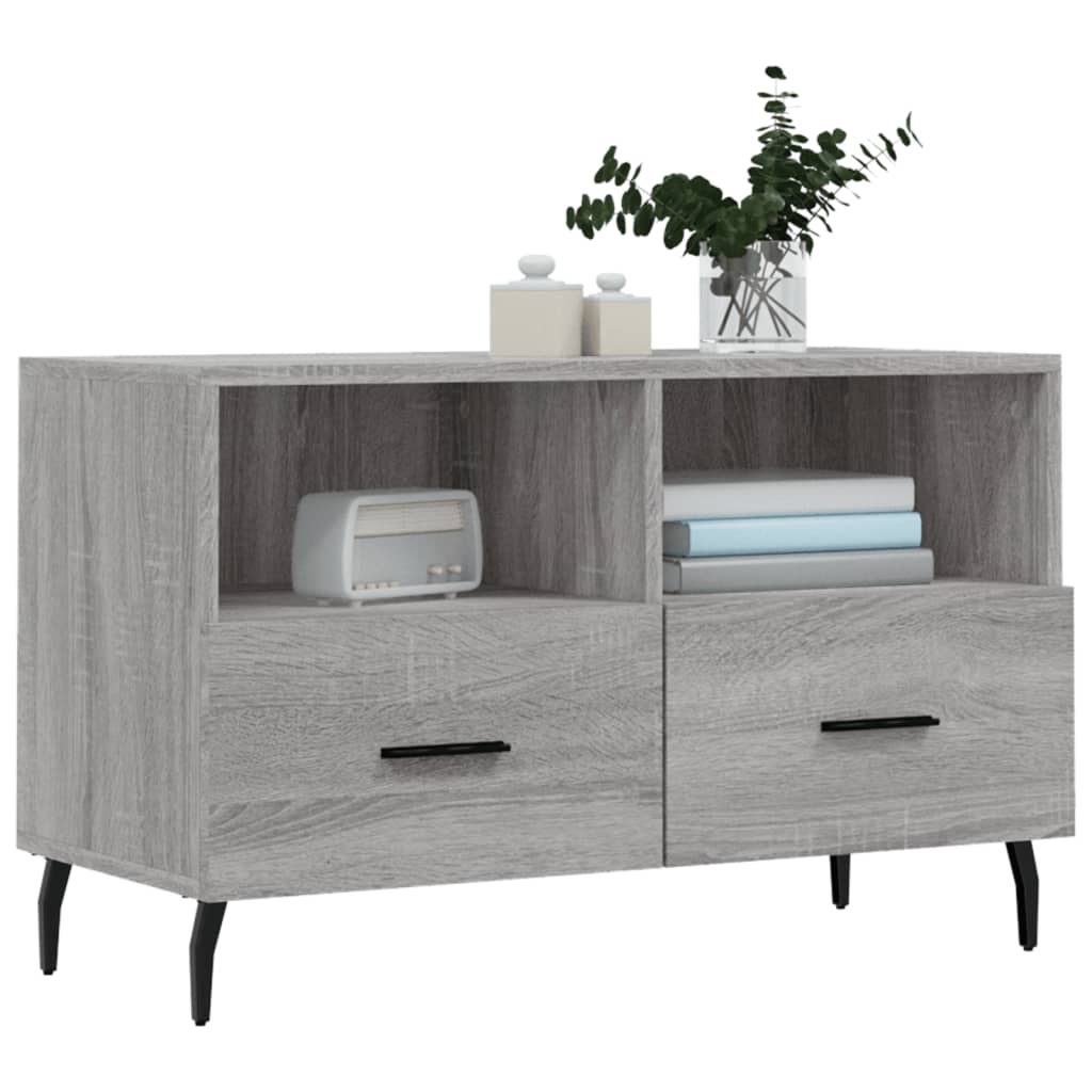 vidaXL Mobile Porta TV Grigio Sonoma 80x36x50 cm in Legno Multistrato