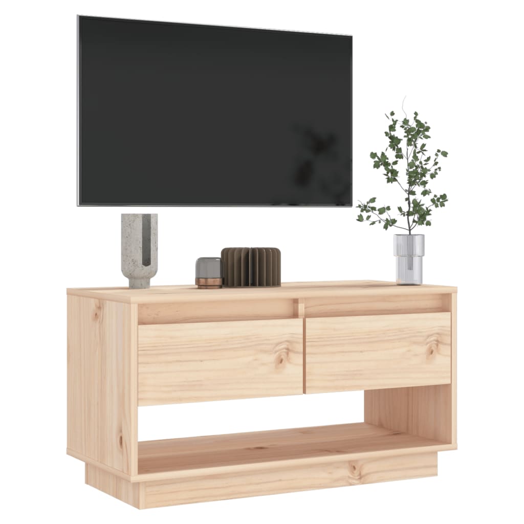 vidaXL Mobile Porta TV 74x34x40 cm in Legno Massello di Pino