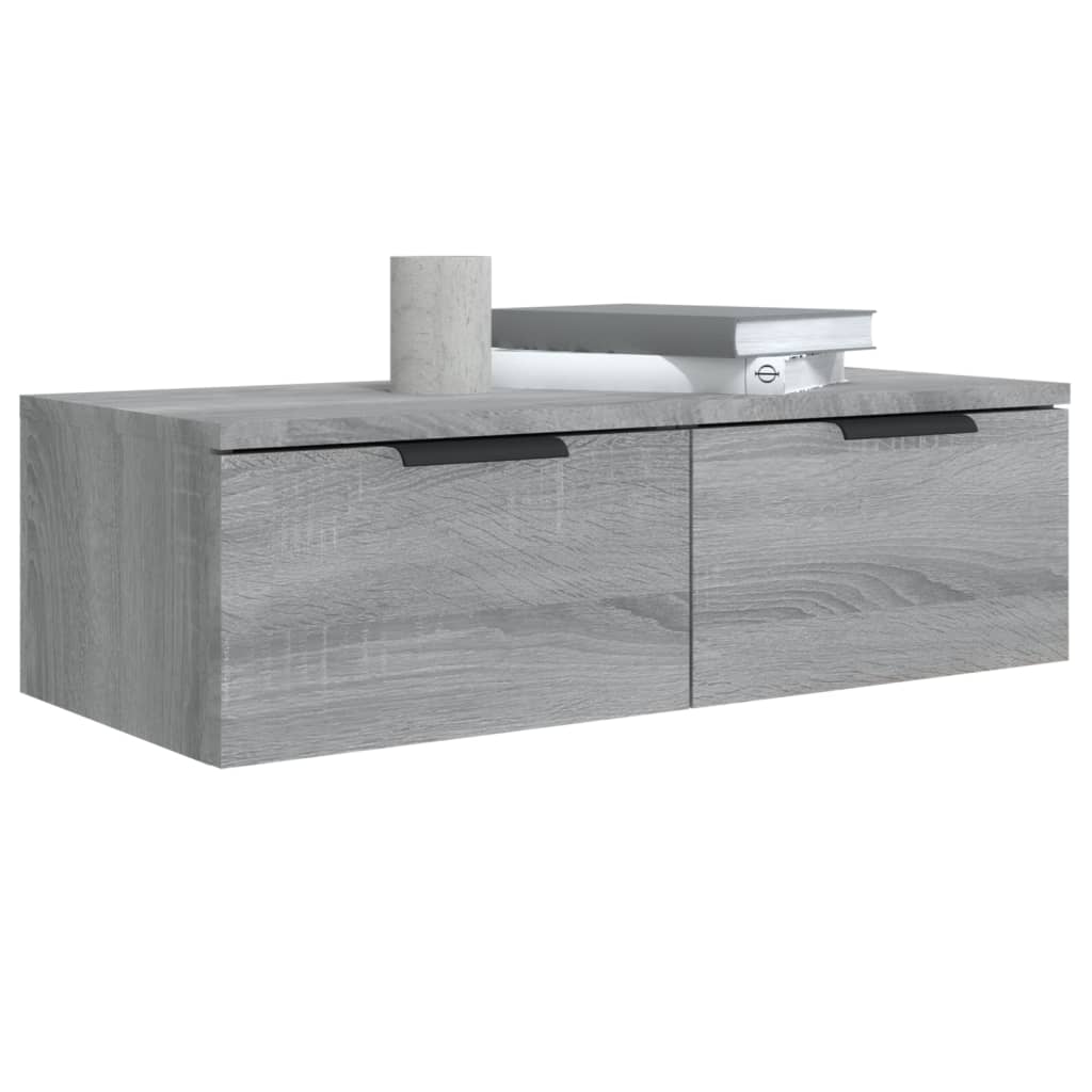 vidaXL Mobili Pensili 2 pz Grigio Sonoma 68x30x20 cm Legno Multistrato