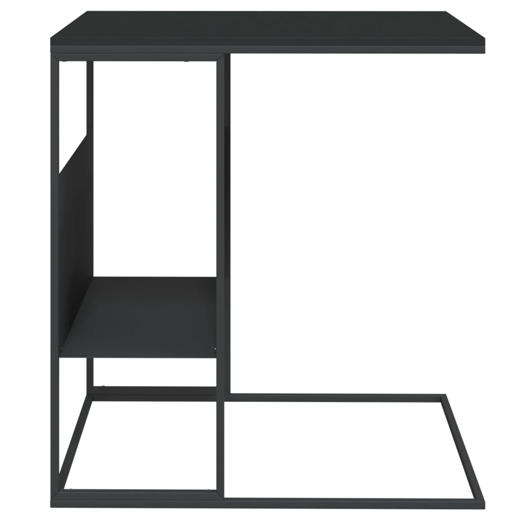 vidaXL Tavolino Nero 55x36x59,5 cm Legno Multistrato