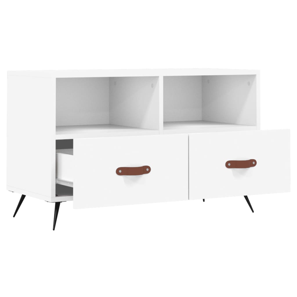 vidaXL Mobile Porta TV Bianco 80x36x50 cm in Legno Multistrato