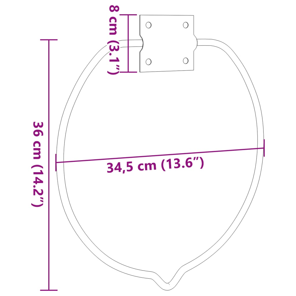 vidaXL Supporto per Secchio a Parete Argento in Acciaio