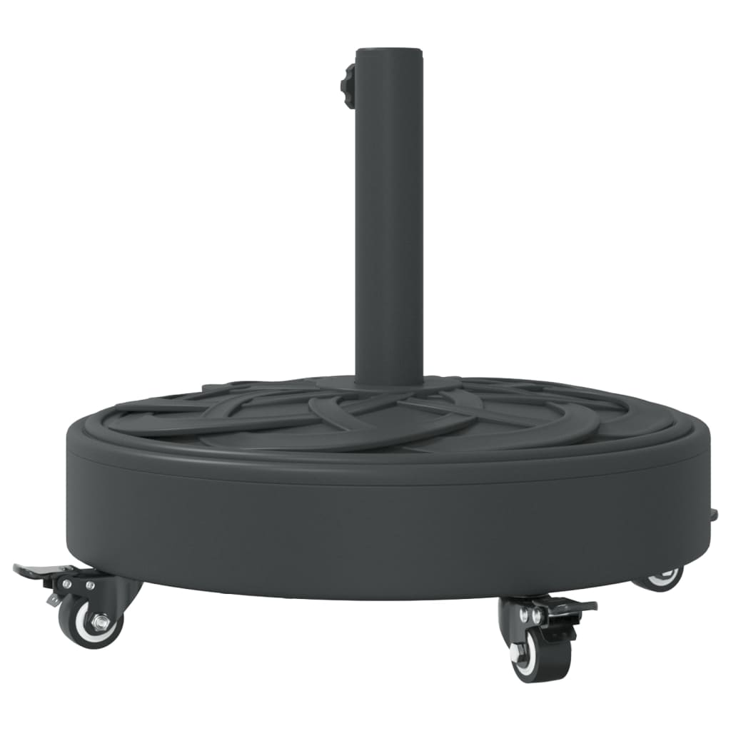 vidaXL Base per Ombrellone con Ruote per Pali Ø38/48 mm 27 kg Rotonda