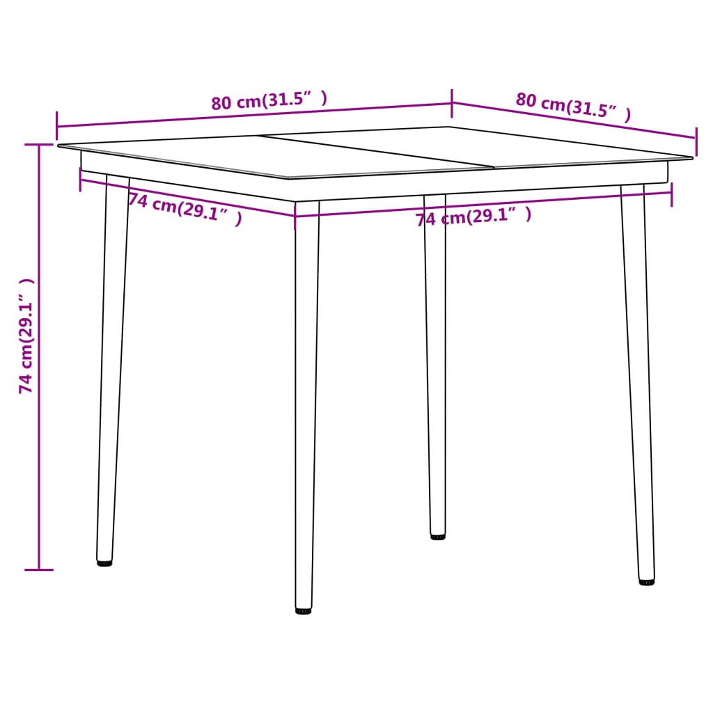 vidaXL Set Mobili da Pranzo da Giardino 3 pz Rovere