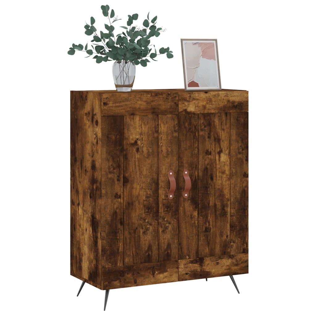 vidaXL Credenza Rovere Fumo 69,5x34x90 cm in Legno Multistrato