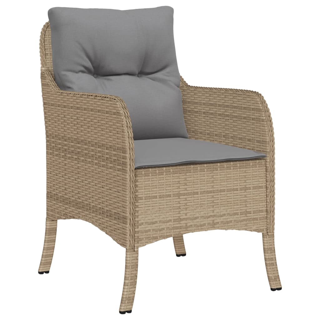 vidaXL Set da Pranzo da Giardino 5 pz con Cuscini Beige in Polyrattan