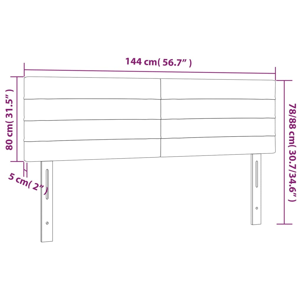 vidaXL Testiere 2 pz Grigio Scuro 72x5x78/88 cm in Velluto