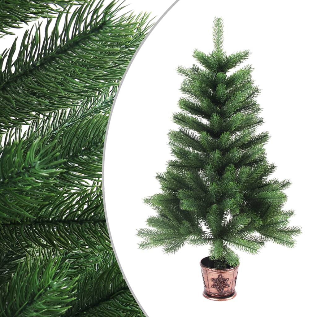 vidaXL Albero di Natale Preilluminato con Palline Verde 90 cm