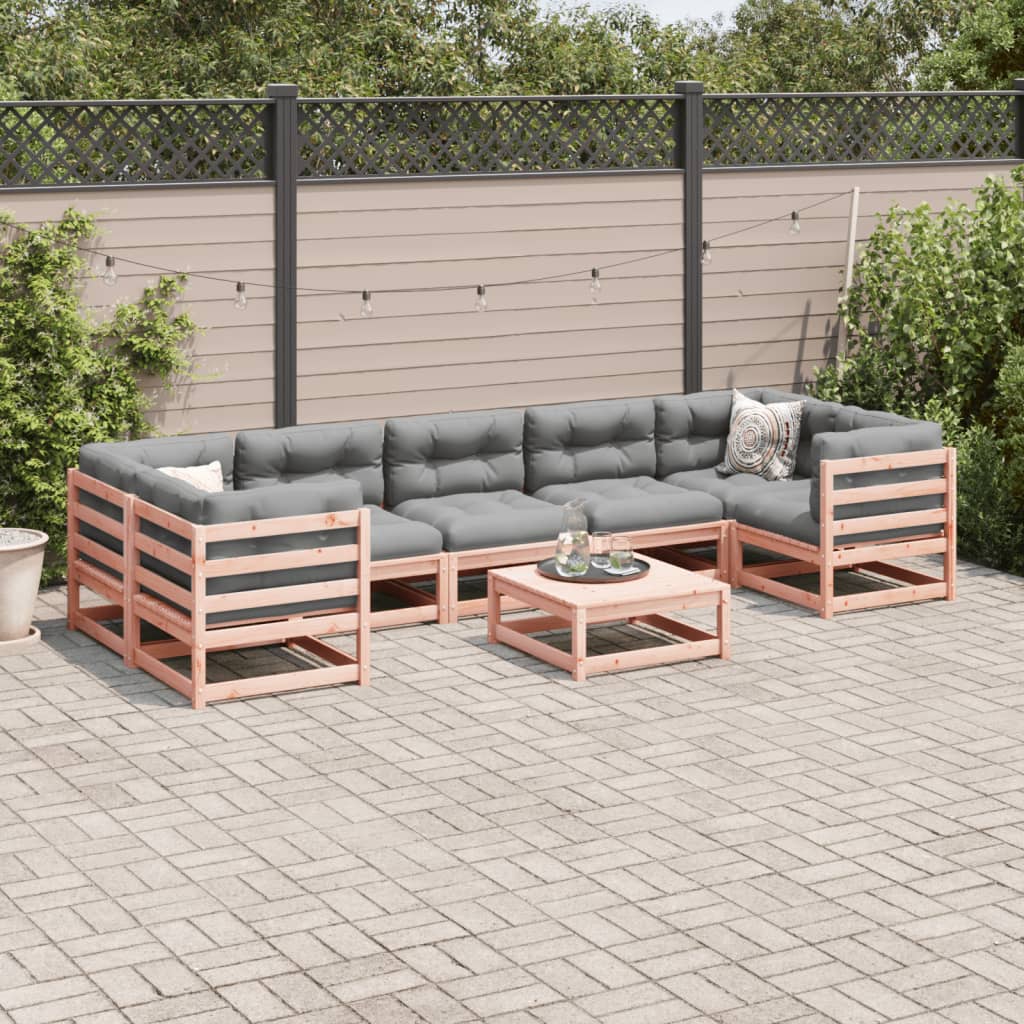 vidaXL Set Divani da Giardino 8 pz in Legno Massello Abete Douglas