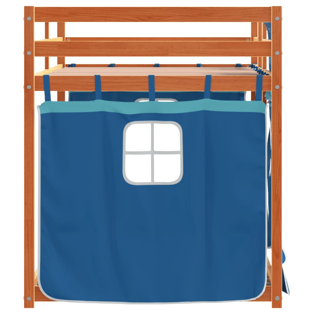 vidaXL Letto a Castello senza Materasso Blu 90x200cm Massello Pino