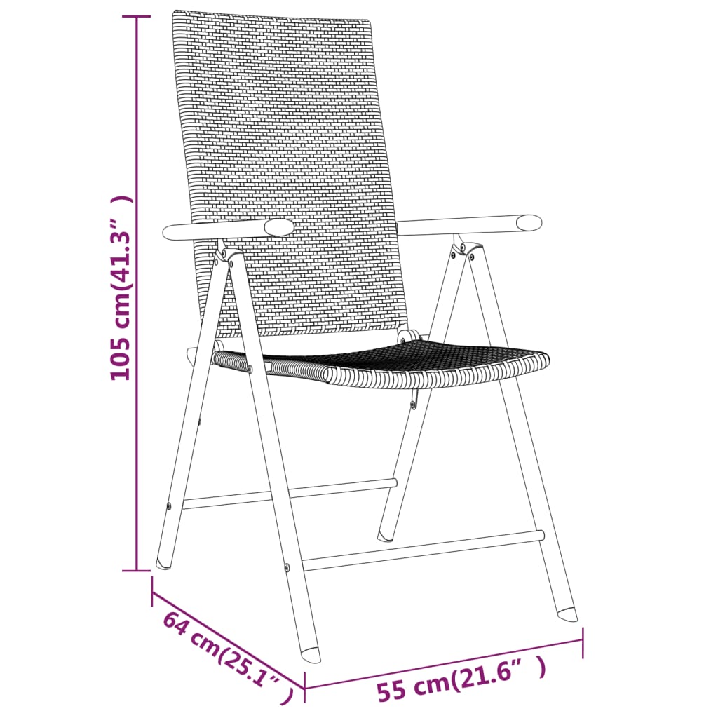 vidaXL Set da Pranzo per Giardino 9 pz con Cuscini Nero