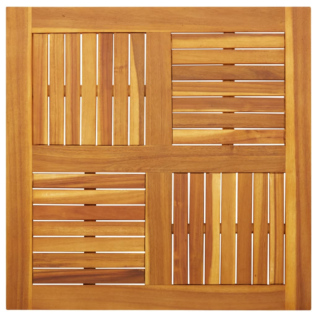 vidaXL Piano per Tavolo 80x80x2,2 cm Quadrato Legno Massello di Faggio