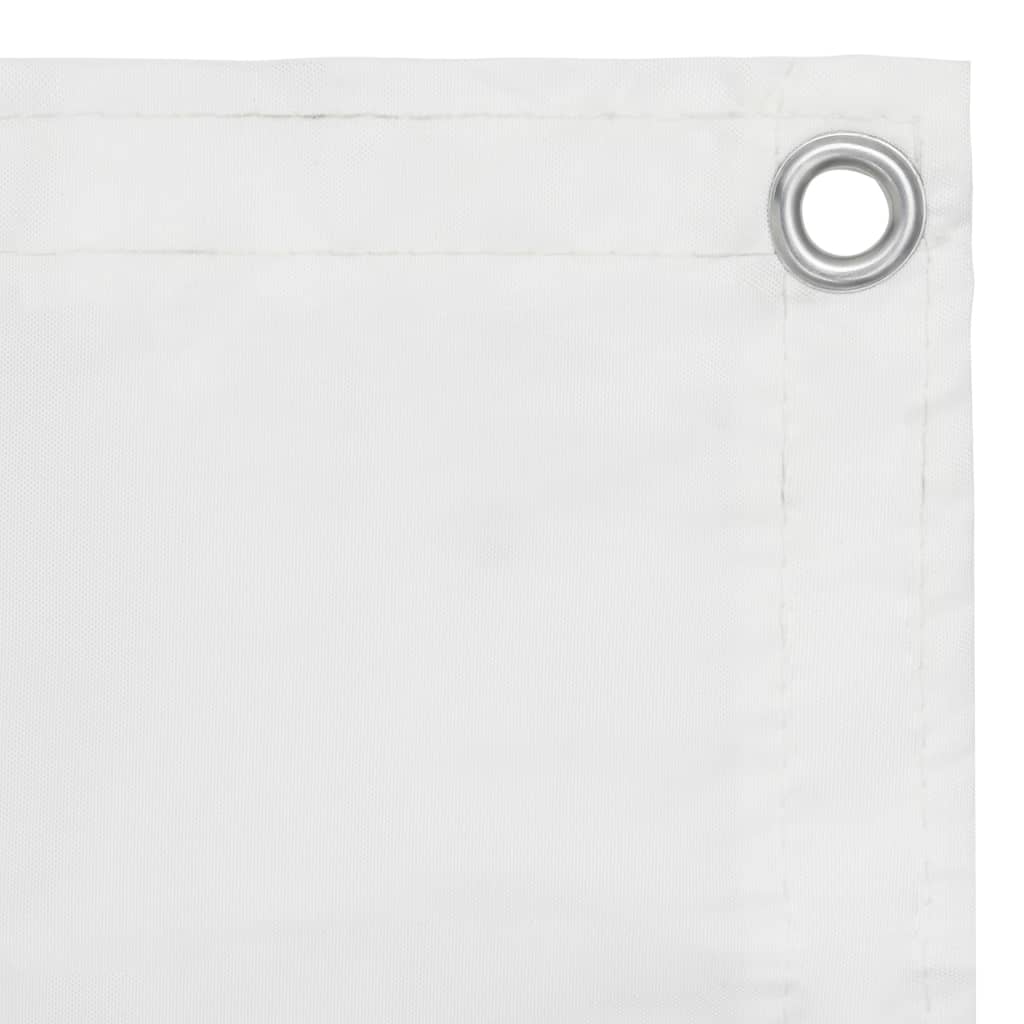 vidaXL Paravento da Balcone Bianco 90x600 cm in Tessuto Oxford