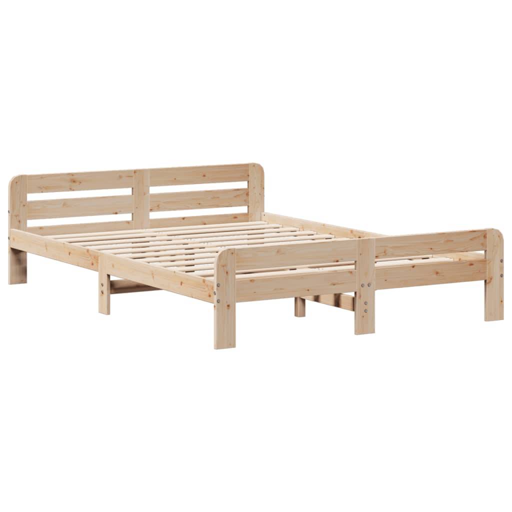 vidaXL Letto senza Materasso 140x190 cm in Legno Massello di Pino