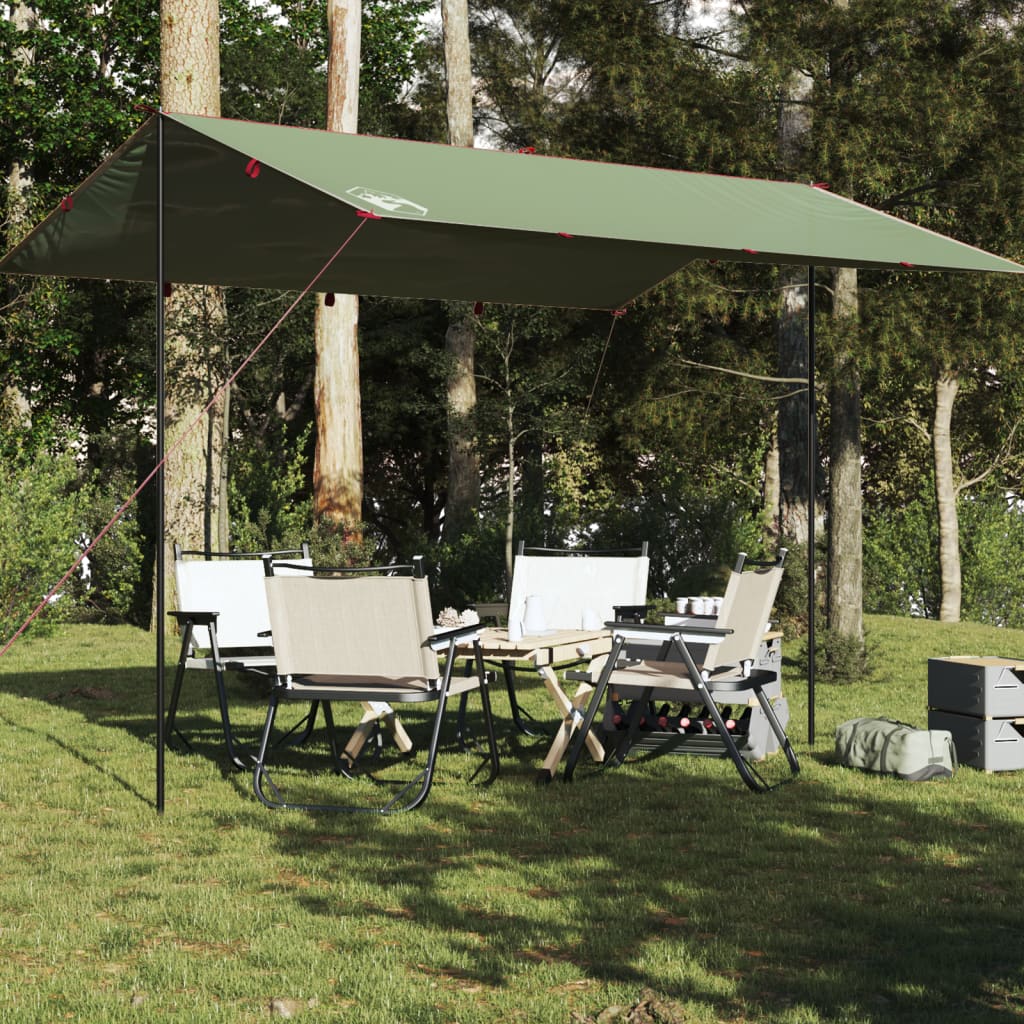 vidaXL Telone da Campeggio Verde 400x294 cm Impermeabile