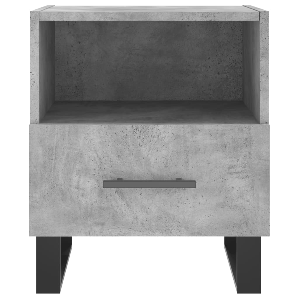 vidaXL Comodino Grigio Cemento 40x35x47,5 cm in Legno Multistrato