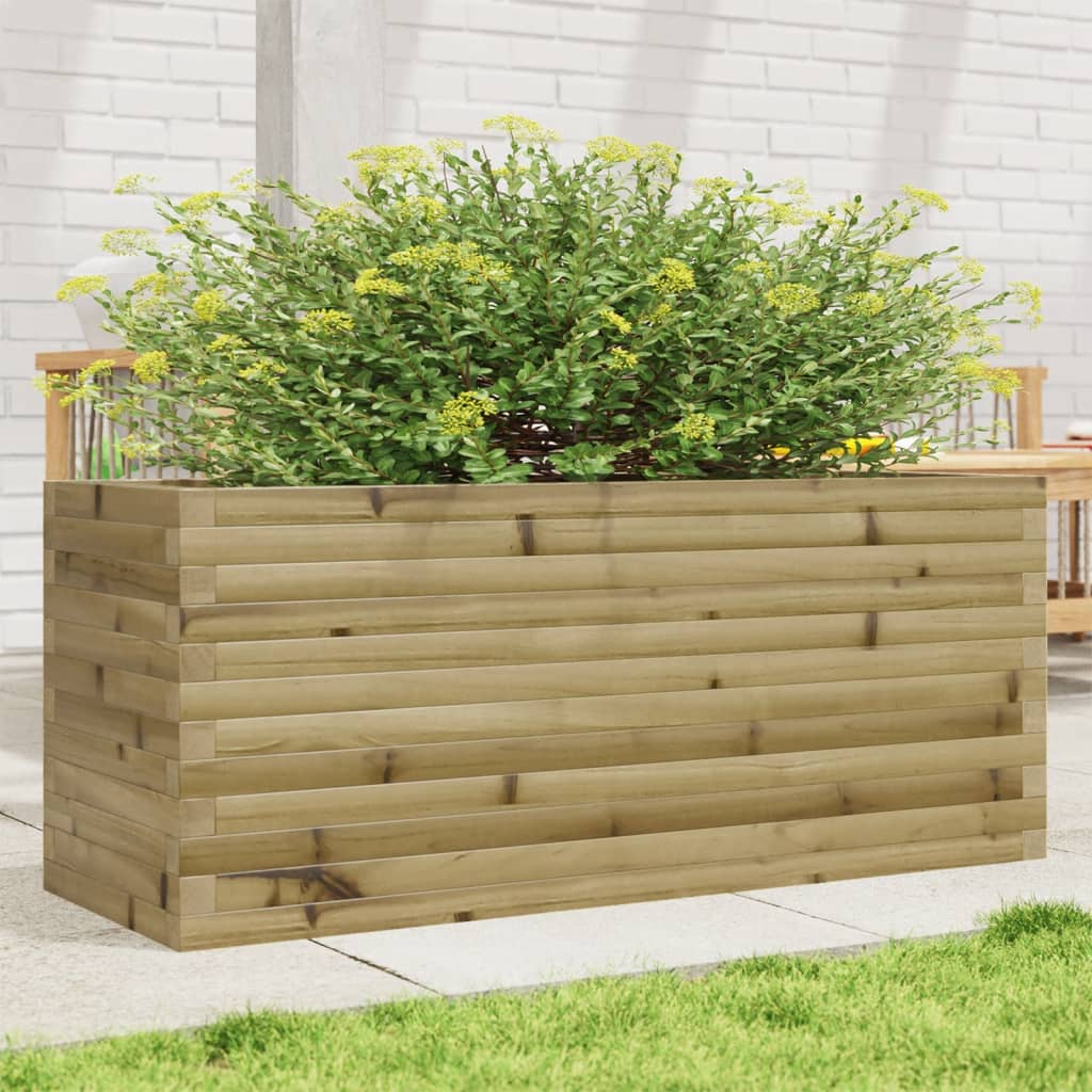 vidaXL Fioriera da Giardino 110x40x46 cm in Legno di Pino Impregnato