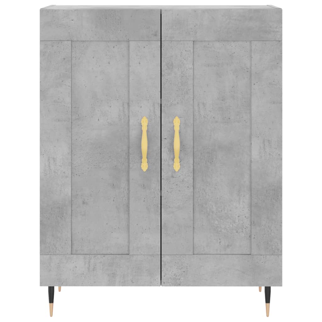 vidaXL Credenza Grigio Cemento 69,5x34x90 cm in Legno Multistrato