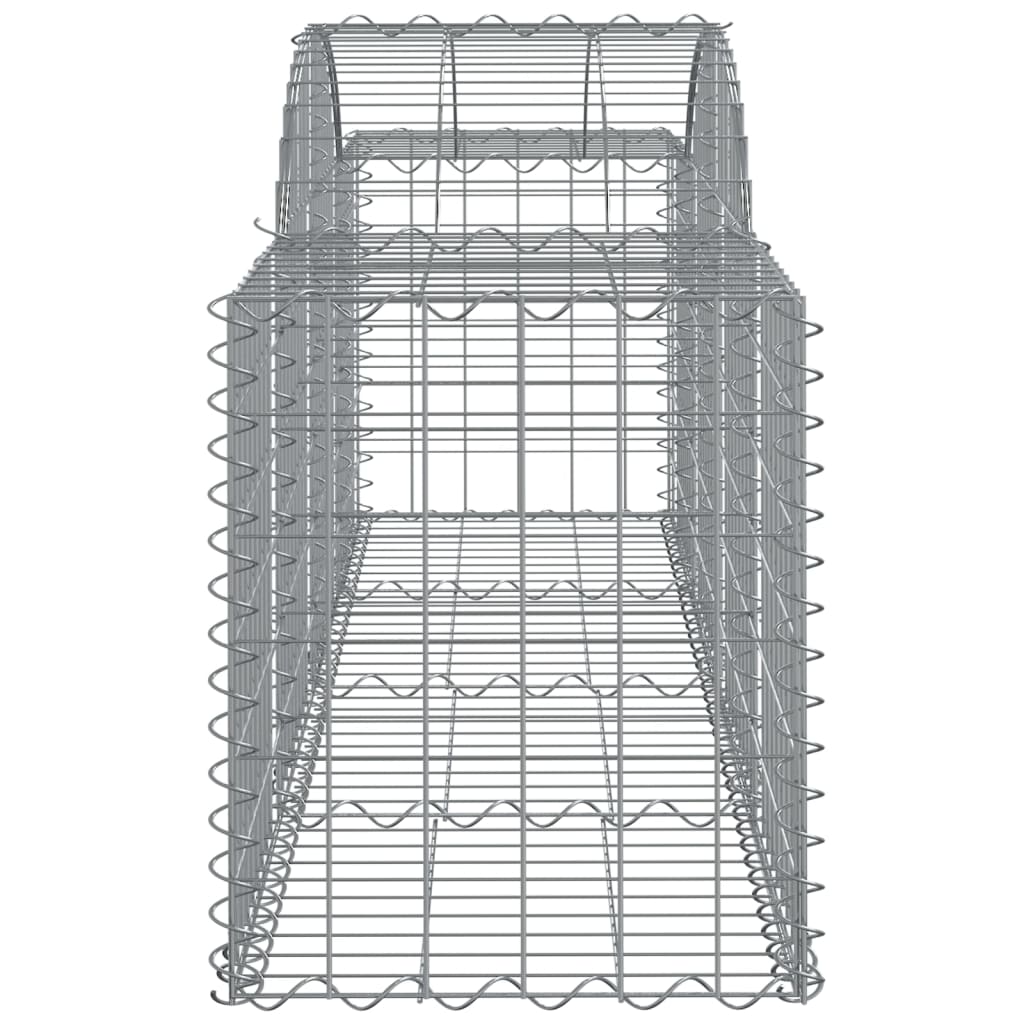 vidaXL Cesti Gabbioni ad Arco 5 pz 200x50x60/80 cm Ferro Zincato