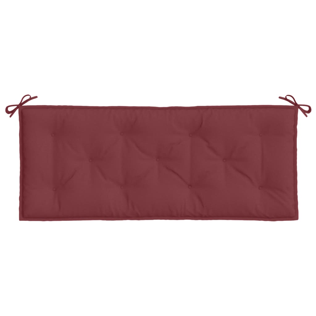 vidaXL Cuscino Panca Giardino Rosso Vino Mélange 120x50x7cm Tessuto