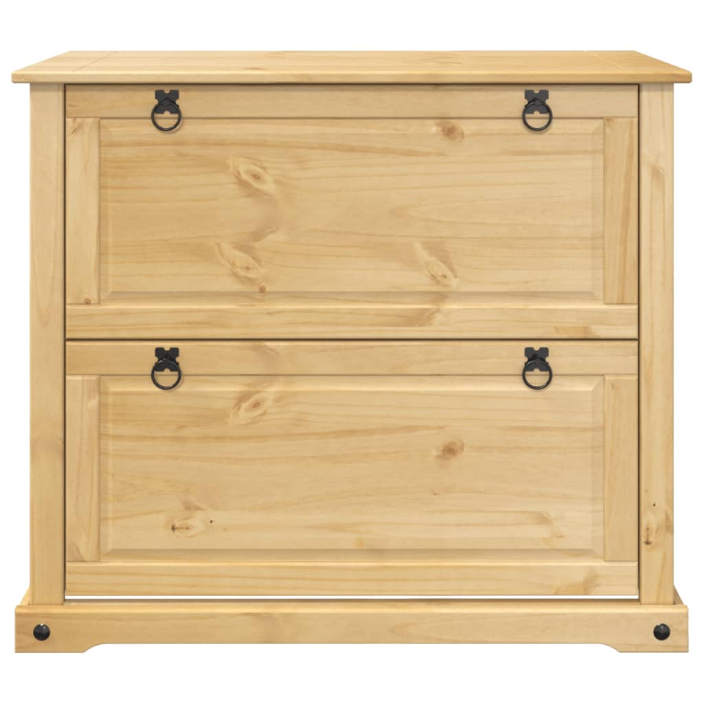 vidaXL Scarpiera Corona 99x32x85 cm in Legno Massello di Pino