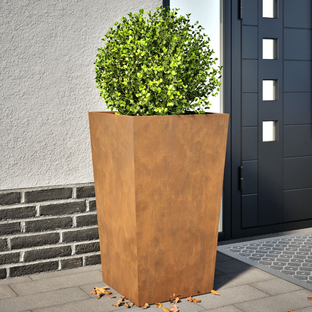 vidaXL Fioriere da Giardino 2 pz 45x45x75 cm in Acciaio Corten